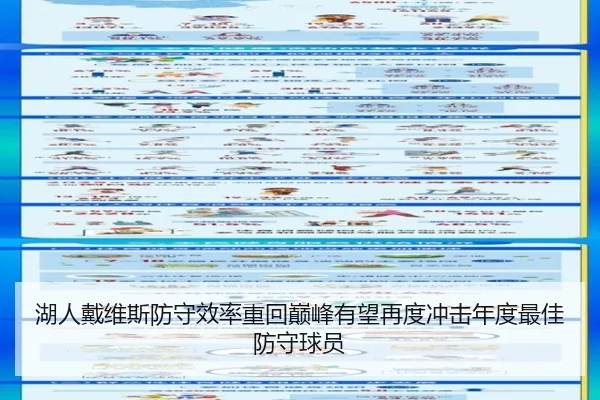 湖人戴维斯防守效率重回巅峰有望再度冲击年度最佳防守球员